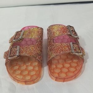 10WW Torrid Rhinestone Buckle Slides